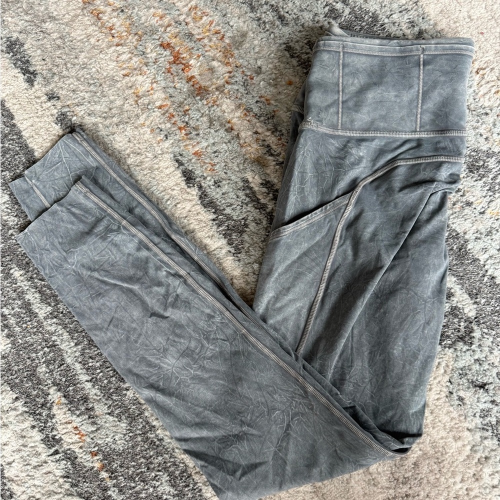 Gray/Blue High-Waisted LULULEMON Leggings